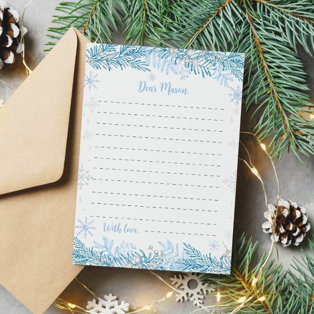 Snowflake Christmas Birthday Time Capsule Card (Creator Uploaded)