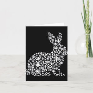Snowflake Christmas - Bunny Rabbit  Card