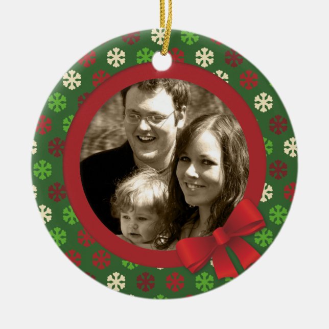 Snowflake christmas colours ornament (Front)