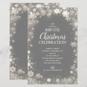 Snowflake Christmas Holiday Budget Invitations