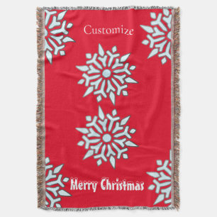 Snowflake Christmas Ornament Thunder_Cove Throw Blanket