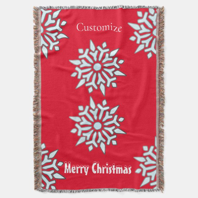 Snowflake Christmas Ornament Thunder_Cove  Throw Blanket (Front Vertical)