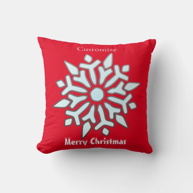 Snowflake Christmas Ornament Thunder_Cove  Throw Pillow (Front)