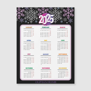 Snowflake Christmas Purple Silver Calendars