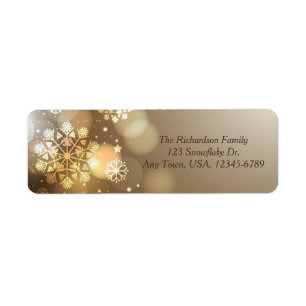 Snowflake Christmas Return Address Label
