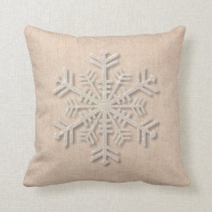 Snowflake Christmas Throw Pillow