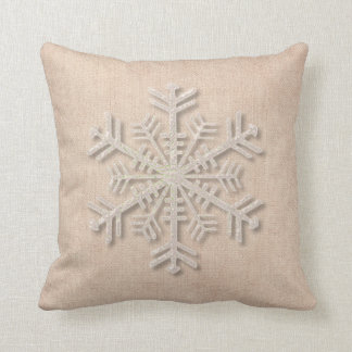 Snowflake Christmas Throw Pillow