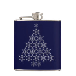 Snowflake Christmas Tree Flask