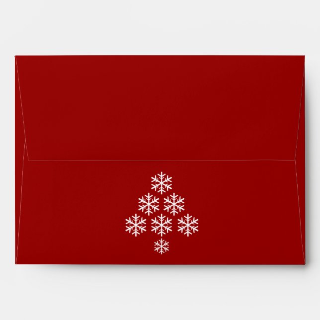 Snowflake Christmas Tree ~ Holiday Envelope (Back (Top Flap))