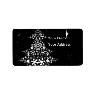 Snowflake Christmas Tree Label