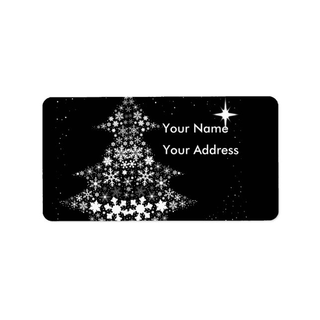 Snowflake Christmas Tree Label (Front)
