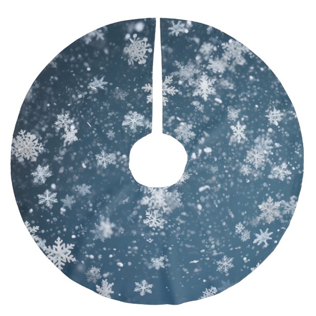 Snowflake Christmas Tree Skirt (Front)