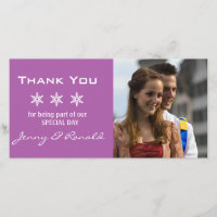 Snowflake Christmas Wedding Thank You PhotoCard