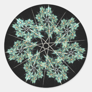 snowflake classic round sticker