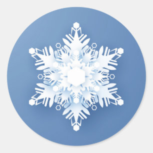 Snowflake Classic Round Sticker