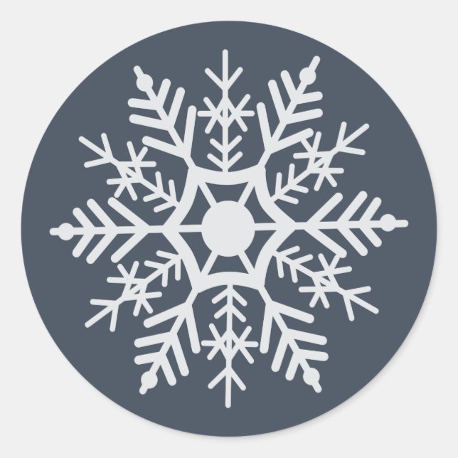 Snowflake Classic Round Sticker (Front)