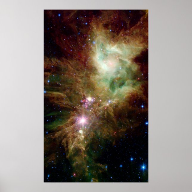 Snowflake Cluster & Cone Nebula Poster (Front)