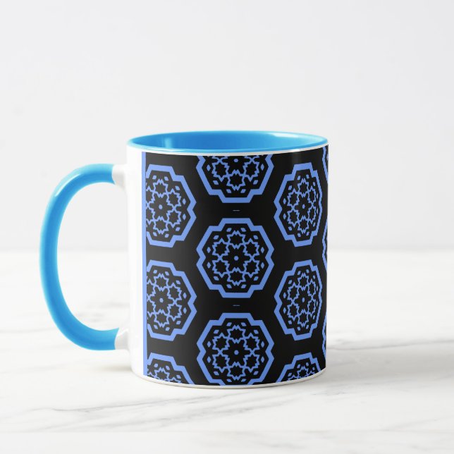 Snowflake Constellation - v2 - Blue Mug (Left)