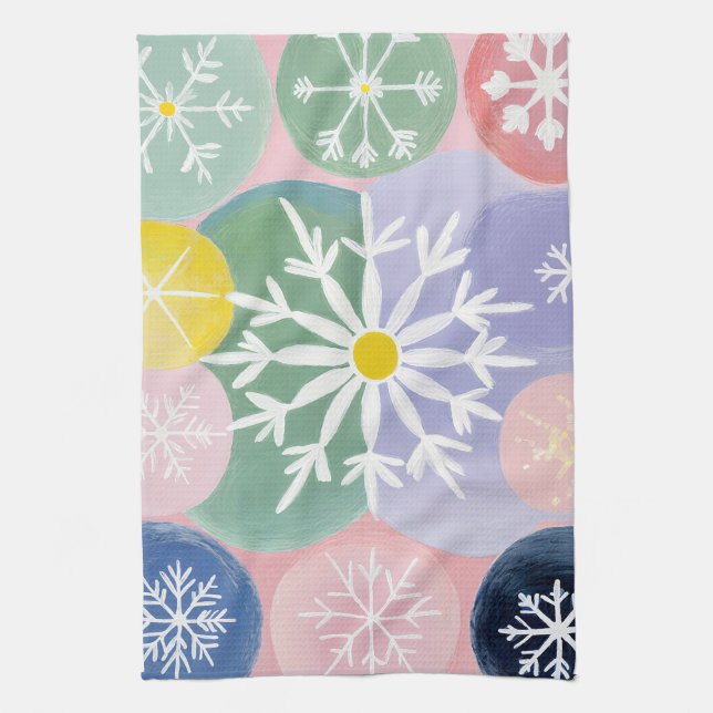 Snowflake Constellations Kitchen Towel (Vertical)