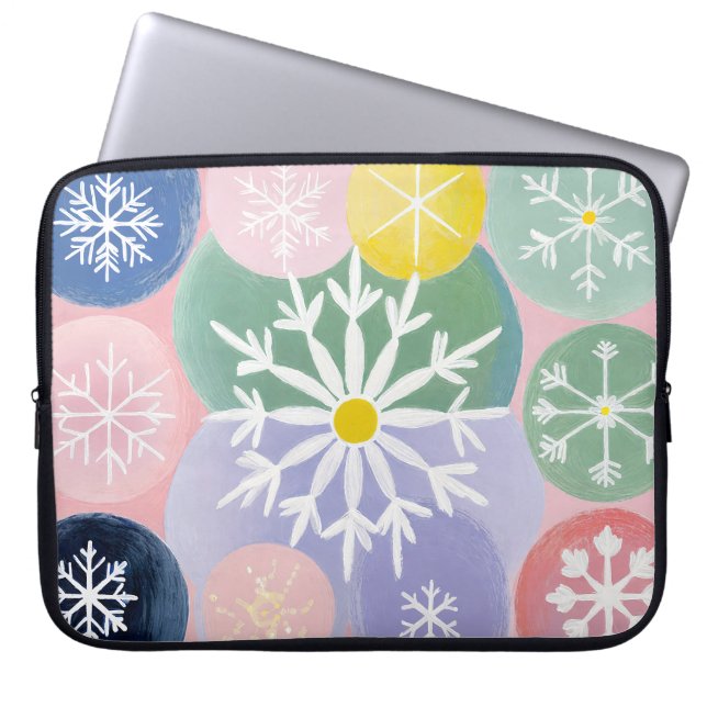 Snowflake Constellations Laptop Sleeve (Front)