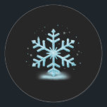 Snowflake Costume Winter Christmas Matching Mens W Classic Round Sticker<br><div class="desc">Snowflake Costume Winter Christmas Matching Mens Womens Kids</div>