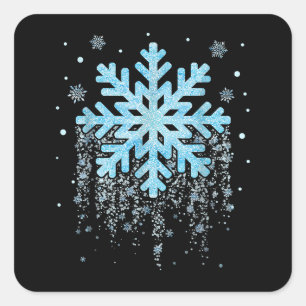 Snowflake Costume Winter Christmas Matching Mens W Square Sticker