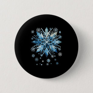 Snowflake Costume Winter Christmas Matching Women 2 Inch Round Button