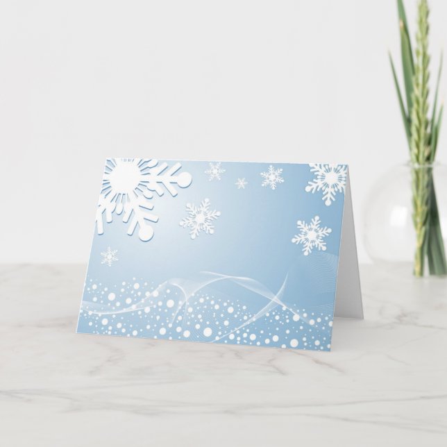 Snowflake creation holiday card (Front)