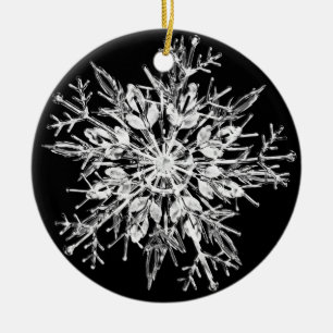 Snowflake Crystal Ceramic Ornament