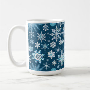 snowflake crystals coffee mug