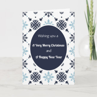 Snowflake customizable Christmas greeting card