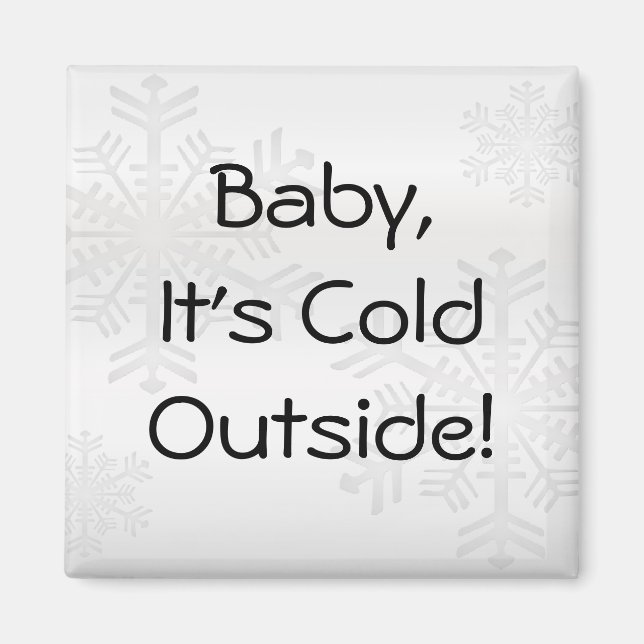 Snowflake Customizable Magnet (Front)