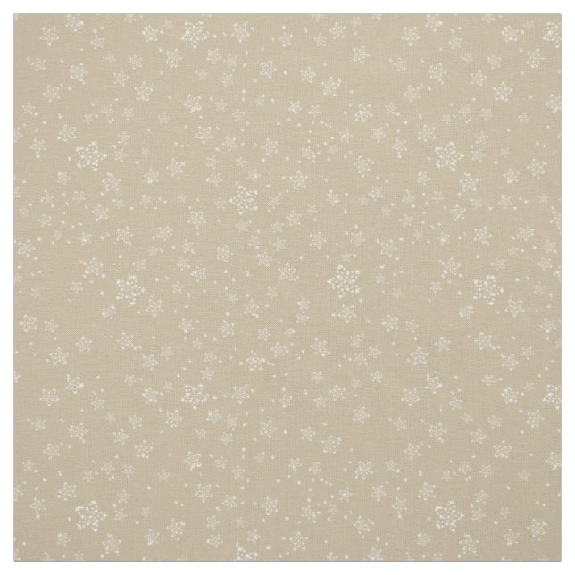 Snowflake Dance Hand-drawn Neutral Fabric (Swatch)