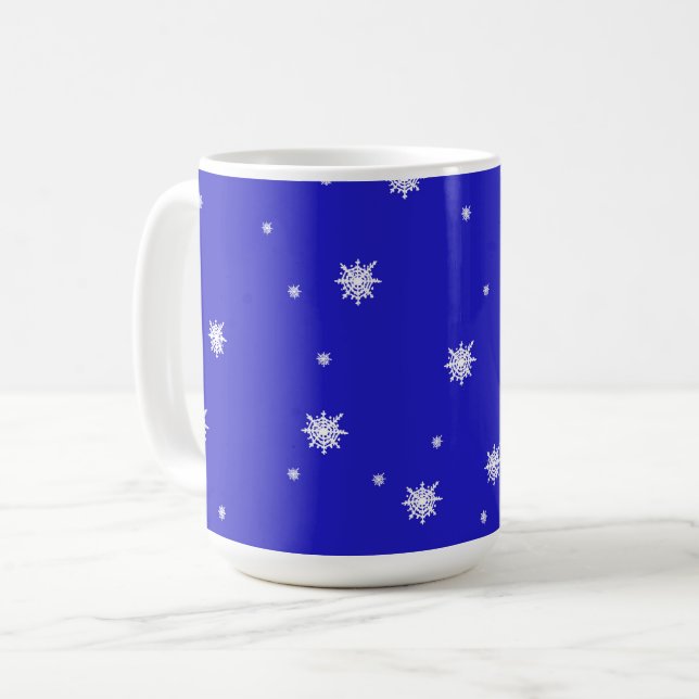 Snowflake Dance Pattern  Coffee Mug (Front Left)