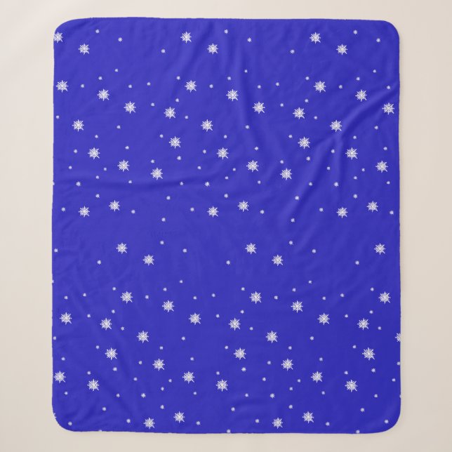 Snowflake Dance Pattern   Sherpa Blanket (Front)