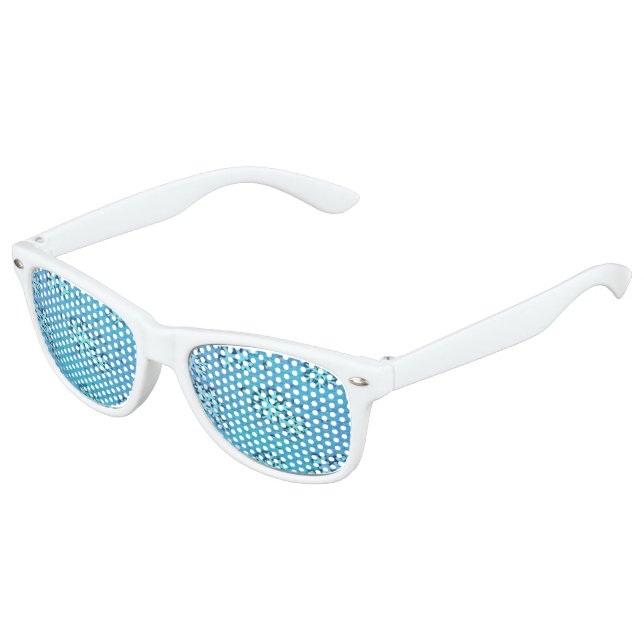Snowflake Design Kids Sunglasses (Angled)