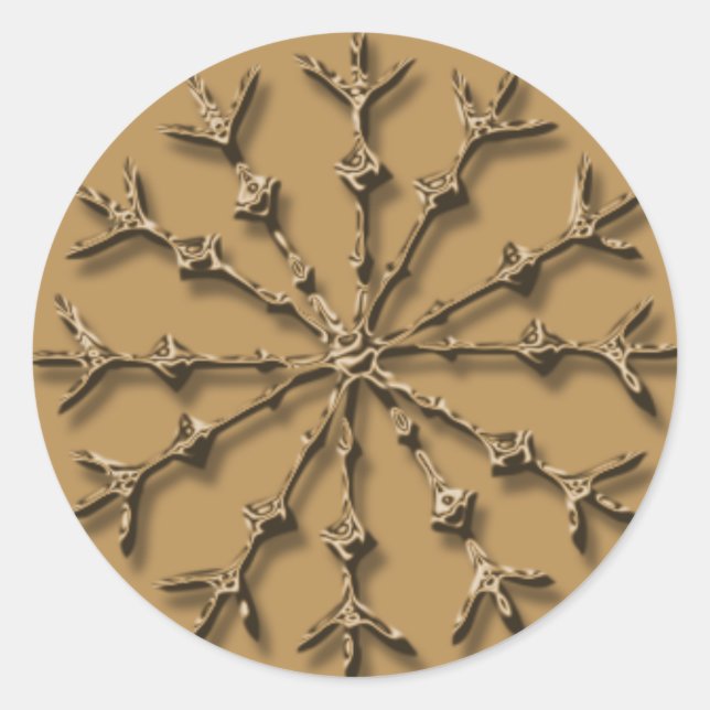 Snowflake Design Personalizable Holiday Card Seals (Front)