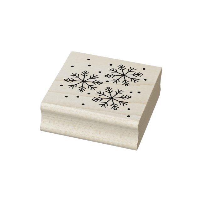 Snowflake Design Rubber Stamp (Stamp)
