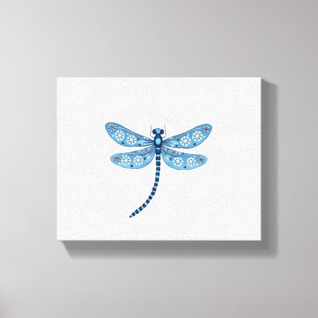 Snowflake Dragonfly Spirit Canvas Print (Front)