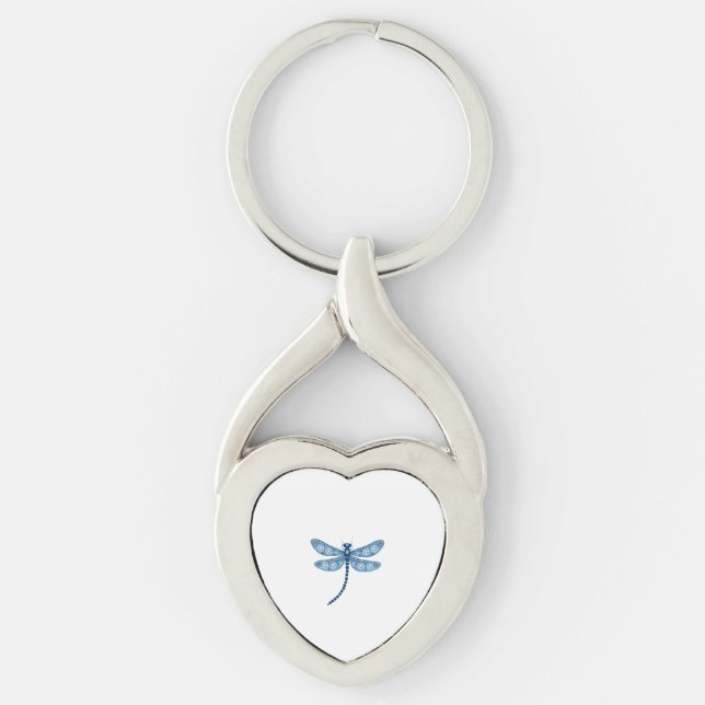 Snowflake Dragonfly Spirit Keychain (Front)