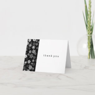 Snowflake Edge 2 Bar Mitzvah Thank You Card