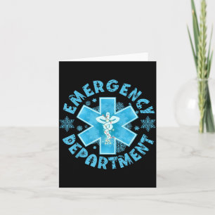 Snowflake Emergency Department Winter Er Ed Nurse  Card
