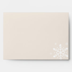 Snowflake Envelope   Blush Pink Winter Envelopes