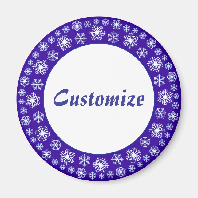 Snowflake factory Template Magnet (Front)
