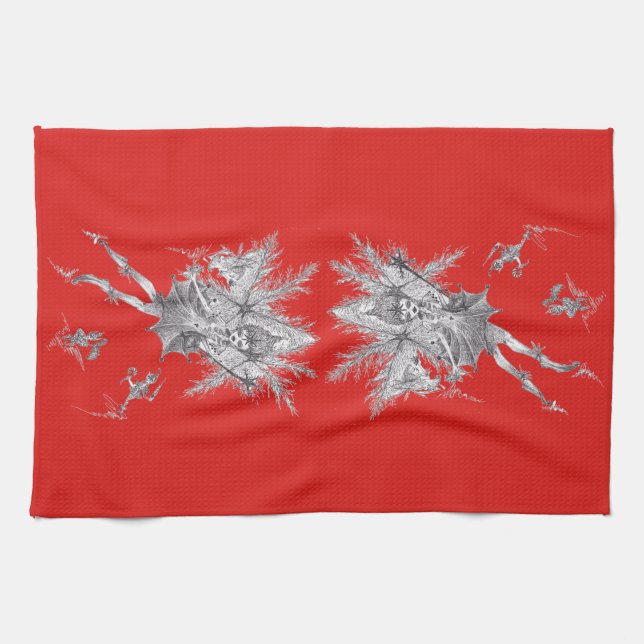 Snowflake Fairy Kitchen Towel (Horizontal)