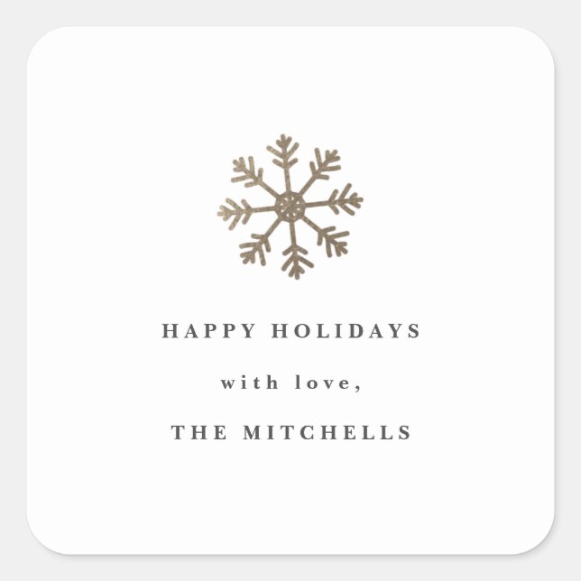 Snowflake faux foil | Holiday sticker (Front)