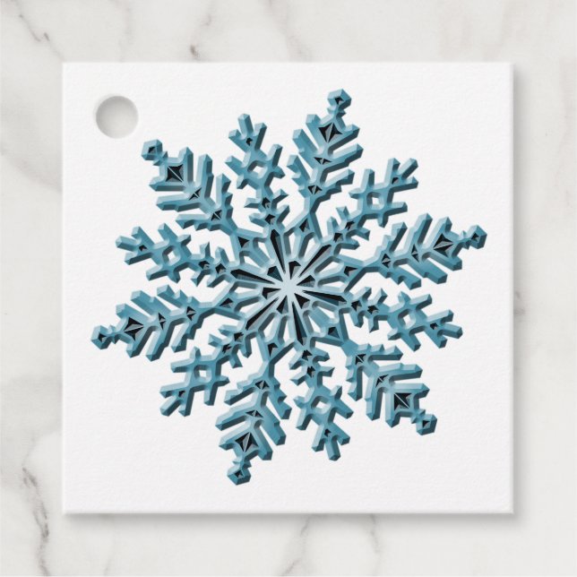 Snowflake Favour Tags (Front)