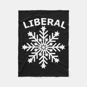 Snowflake Feminist Diversity Human Rights Equality Fleece Blanket