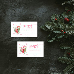 Snowflake Festive Candy Books For Baby Shower  Enclosure Card