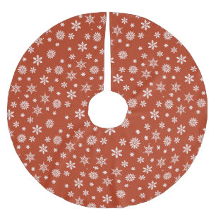 Snowflake Festive Christmas  Brushed Polyester Tree Skirt